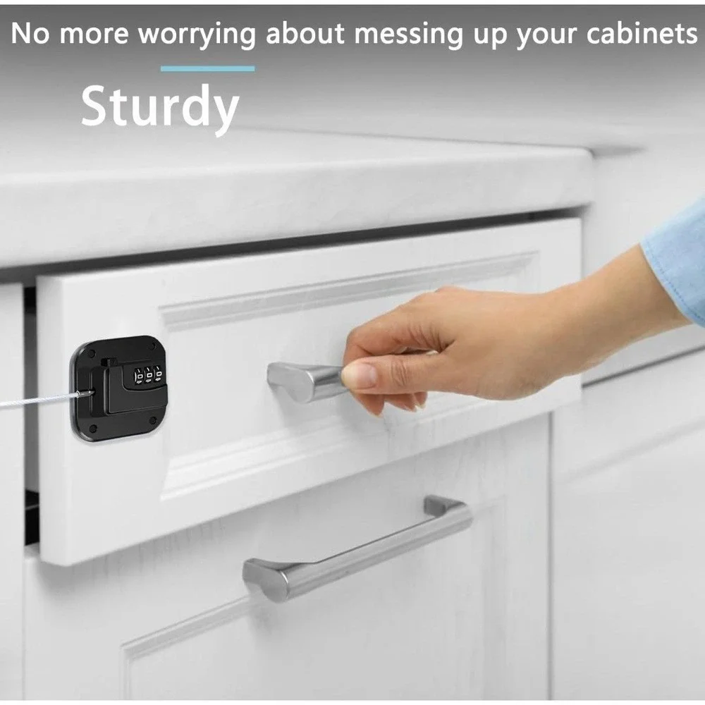 Fridge Lock Refrigerator Freezer Childproof Locks for Cabinets and Drawers Easy